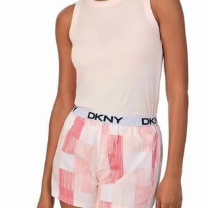 DKNY Sleeveless Top and Patterned Shorts Set